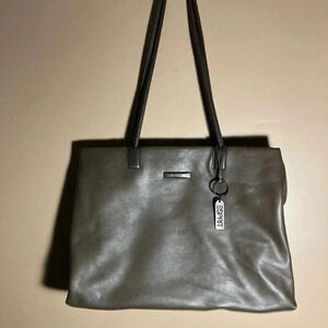 Esprit  brown faux leather messenger shoulder bag